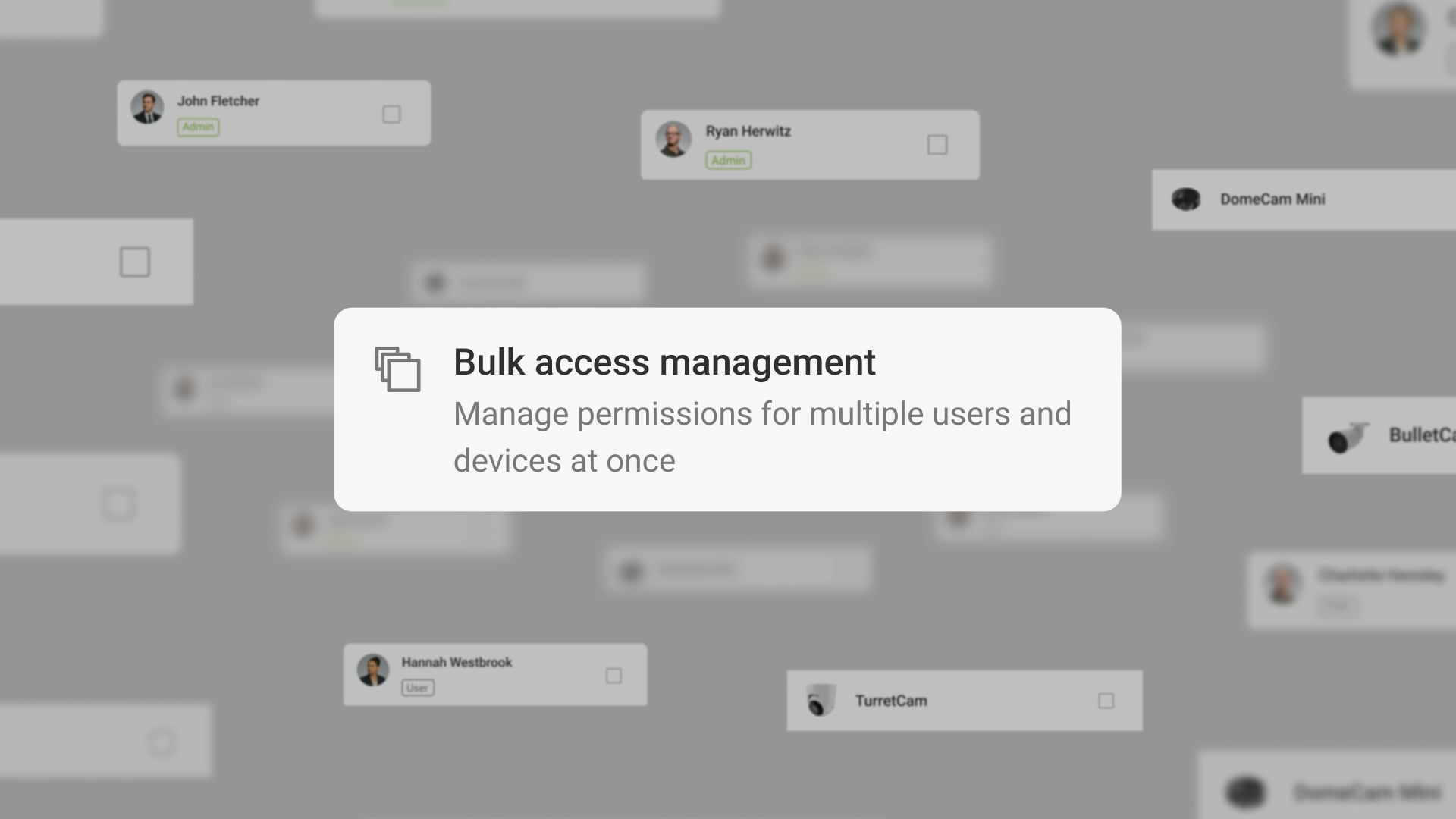 Streamlining privacy control: bulk access management for video devices