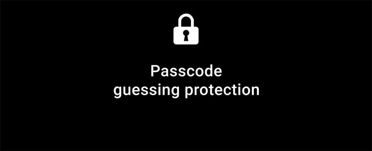 Protection against code guessing and access devices copying